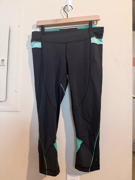 lululemon athletica Other - lululemon athletica Run Empower Crop Leggings with Seafoam Trim
